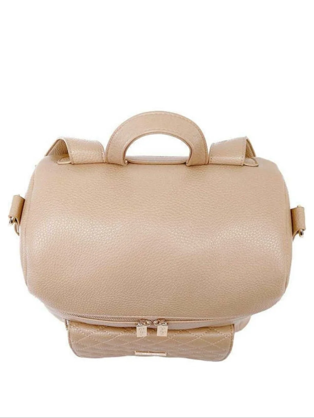 Luli Bebe Petit Monaco Quilted Diaper Bag In Latte. New Without Tags
